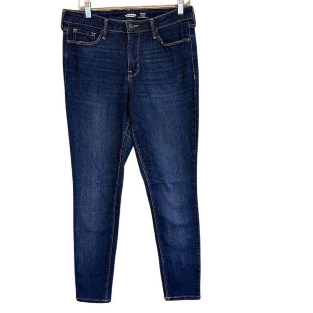 Old Navy Rockstar Super Skinny High Rise Dark Wash Women's Denim‎ Jeans 12 Long